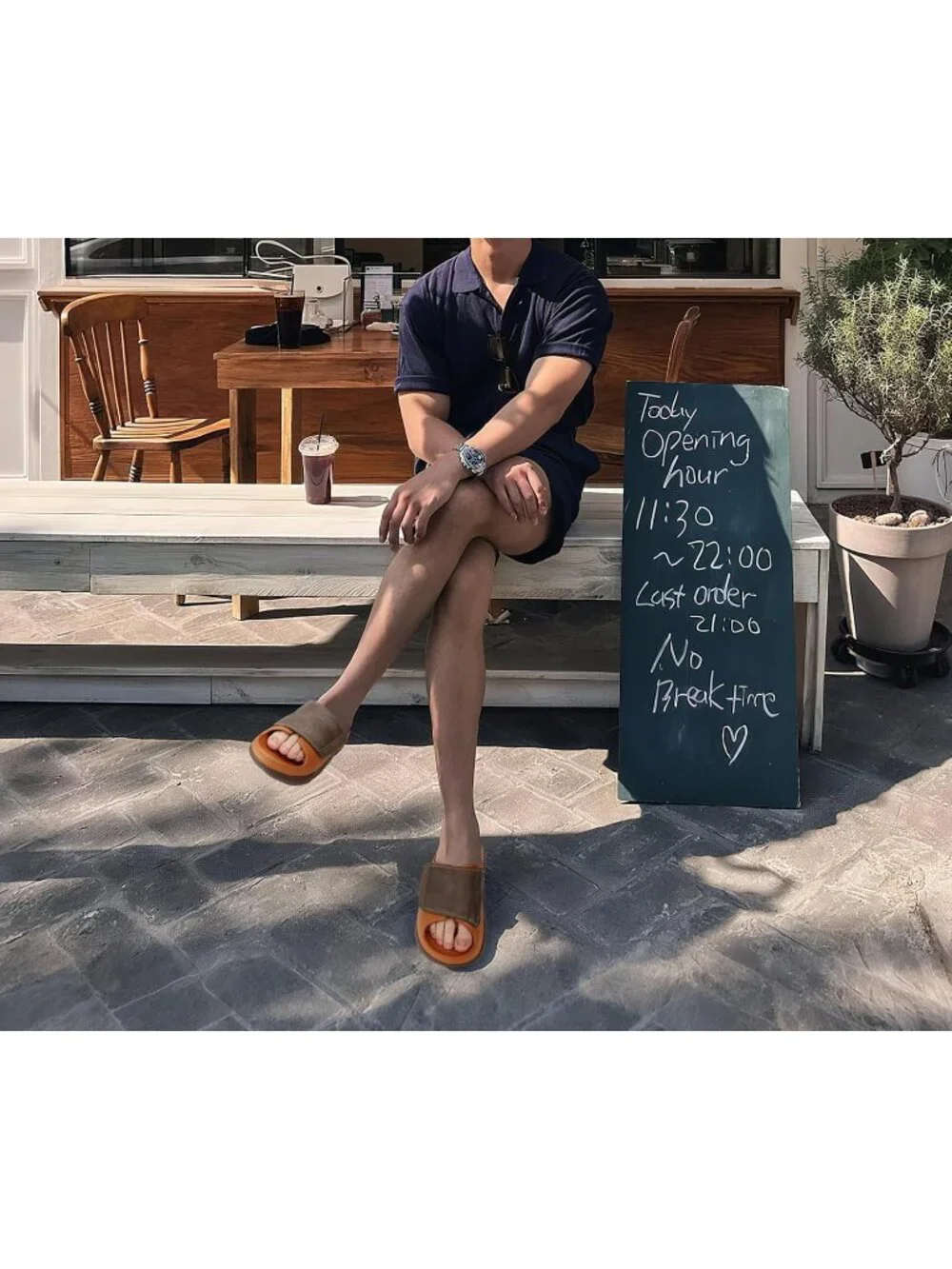 Men's Khaki\Brown Recovery Sandals Orthopaedic Plantar Fascistic Walking Casual